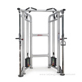 Gym equipment fitness machine dual adjustable pulley